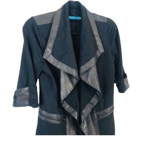 Alice + Olivia Black Draped Jacket